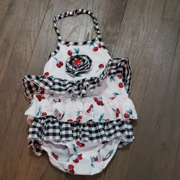Cute Baby Cherry Halter Outfit - Picture 1 of 5